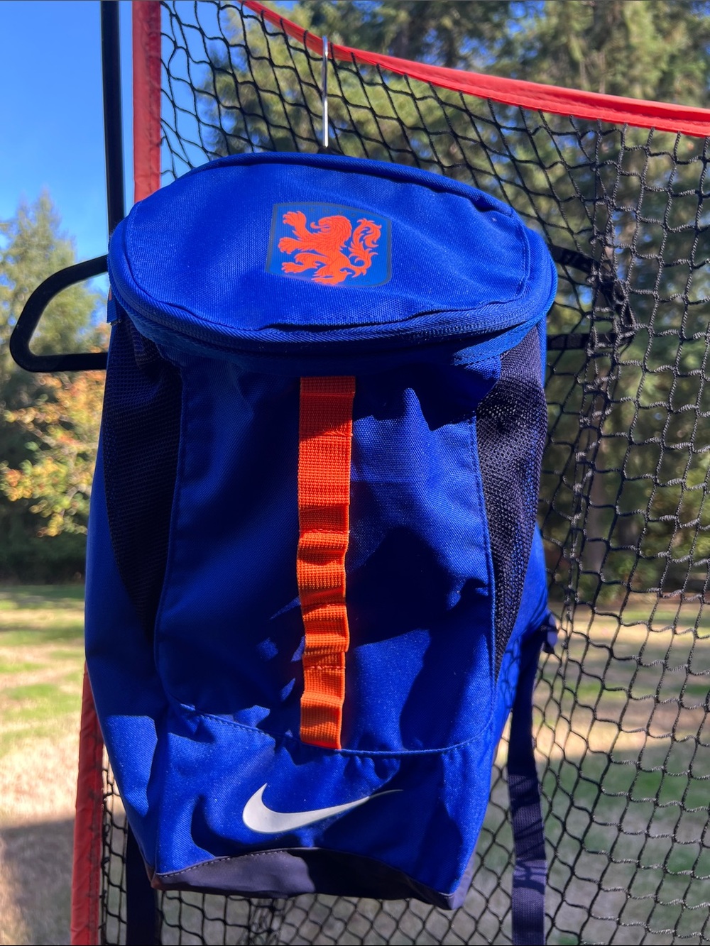 Nike Netherlands KNVB 2014 Soccer Backpack Blue Orange NWT No Tags Holland